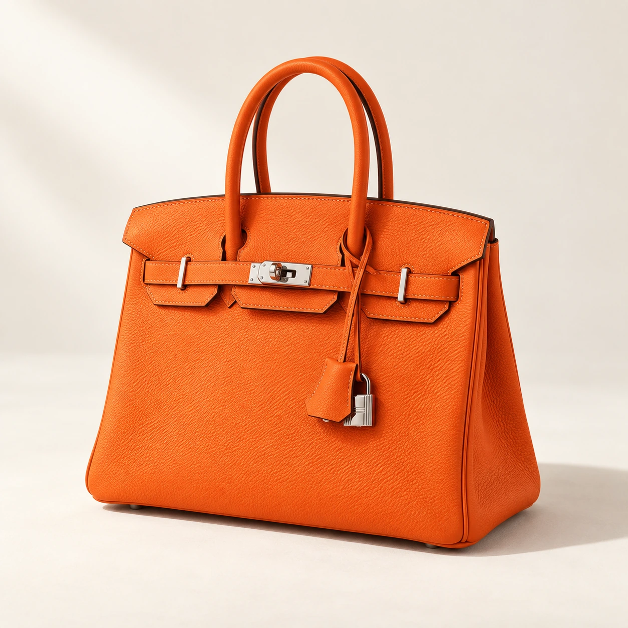Orange Hermès Birkin with palladium hardware