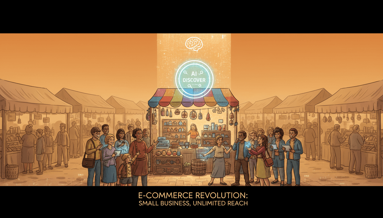 Hero image for How AI Search Levels the Playing Field for Small and Emerging E-commerce Brands - AI and small business visibility and AI search democratization
