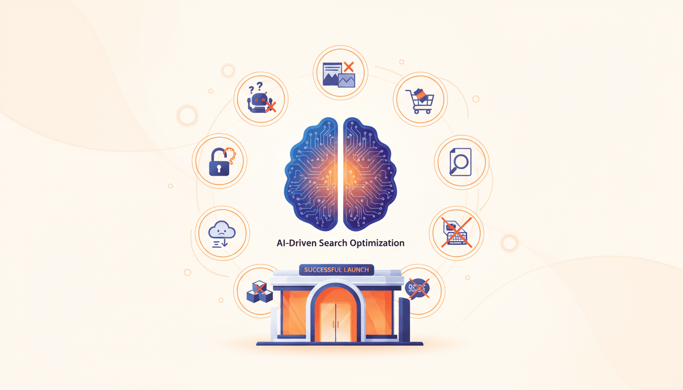 Hero image for Top 10 AI Search Optimization Mistakes E-commerce Brands Should Avoid When Ready to Launch - AI search mistakes e-commerce and avoid AI optimization errors