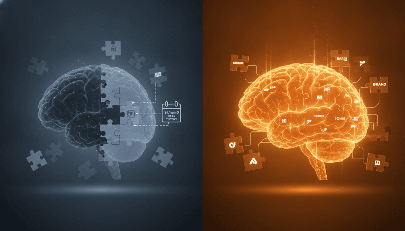 Hero image for Understanding AI Training Data: How Large Language Models Know (and Don't Know) About Your Brand - AI training data for e-commerce and LLM training data cutoff dates